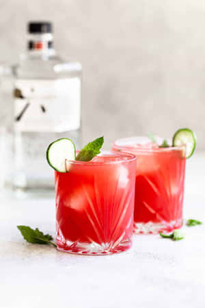 Refreshing Watermelon Cocktails Wallpaper