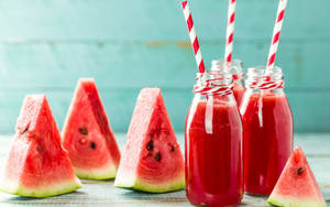 Refreshing Watermelon Smoothie Wallpaper