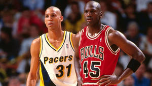 Reggie Miller And Michael Jordan Wallpaper