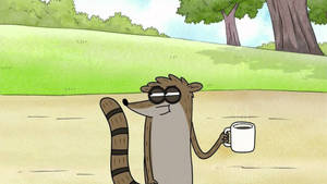 Regular Show Rigby's Coffee Wallpaper