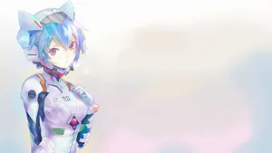Rei Ayanami: Mysterious And Powerful Evangelion Pilot Wallpaper