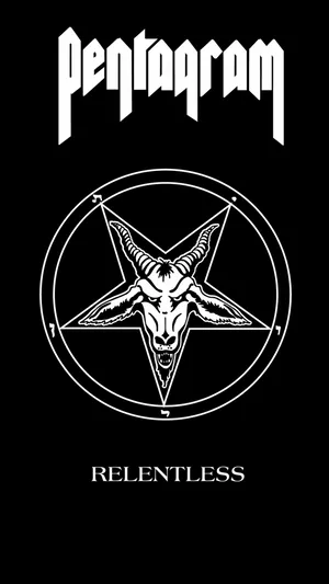 Relentless Black Pentagram Wallpaper