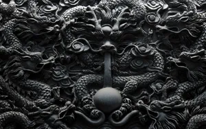 Relief 3d Chinese Dragons Wallpaper