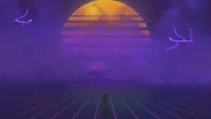 Relish In The Beauty Of A Glorious Retro Sunset Wallpaper