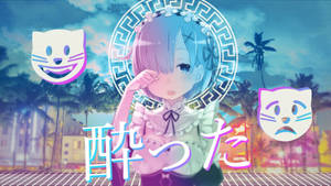 Rem Re: Zero Aesthetic Anime Laptop Wallpaper