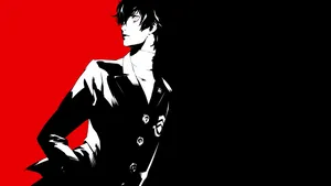 Ren Amamiya Red And Black Wallpaper