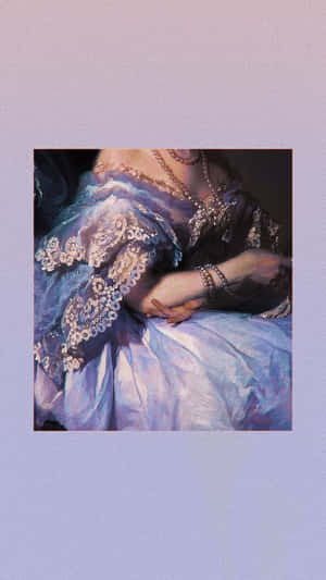 Renaissance Aesthetic Purple Gown Wallpaper