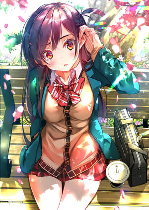 Rent A Girlfriend Chizuru On Uniform Wallpaper