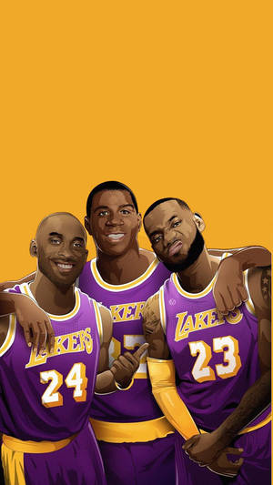 Represent Your Lakers Pride With This Stunning Vector Art! Wallpaper