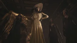 Resident Evil 8 Dimitrescu With Three Witches Wallpaper