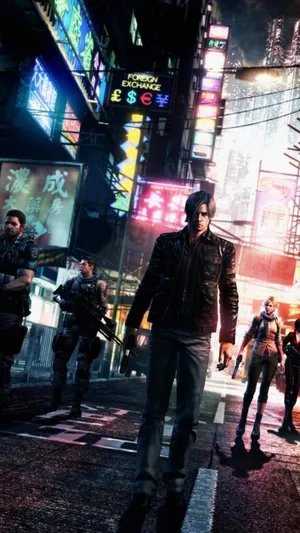 Resident Evil Iphone People Walking In City Wallpaper