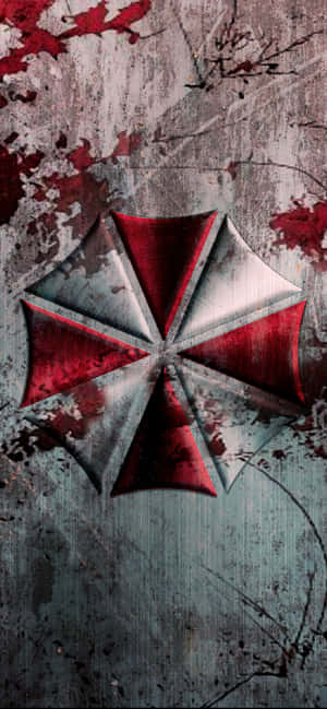 Resident Evil Iphone Silver And Red Logo Wallpaper