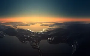 Retina Aerial 3d Scenery Wallpaper