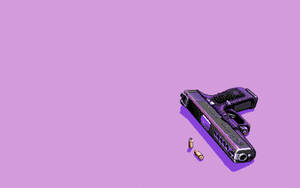 Retro 8-bit Glock Pistol Wallpaper