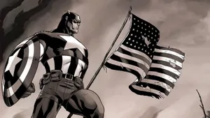 Retro Captain America Ready To Save The World! Wallpaper