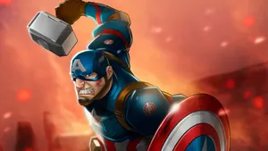 Retro Captain America Shield Wallpaper