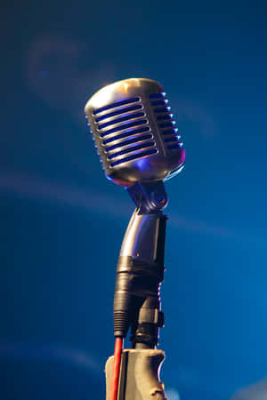 Retro Microphone On Stage Wallpaper