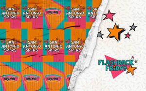 Retro San Antonio Spurs Flash Back Wallpaper