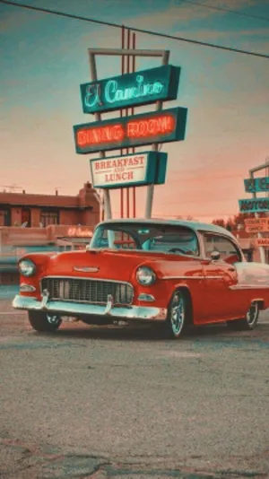 Retro Style Vintage Car Wallpaper