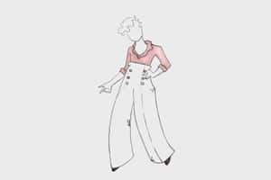 Retro Styled Fashion Illustration Wallpaper