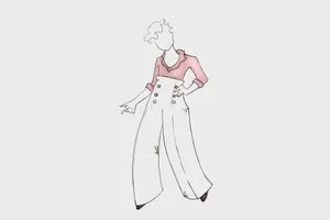 Retro Styled Fashion Illustration Wallpaper