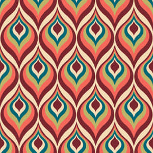 Retro Wavy Pattern Design Wallpaper