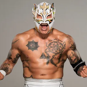 Rey Fenix, The Luchador Superstar, In His Signature White Mask Wallpaper
