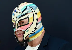 Rey Mysterio Colorful Mask Side Profile Wallpaper