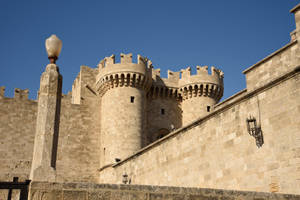 Rhodes Palace Castle Towers Wallpaper