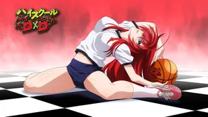 Rias Gremory Enchants In A Captivating Pose Wallpaper