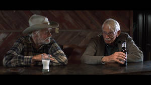 Richard Farnsworth Cowboy Drinking At Bar Wallpaper