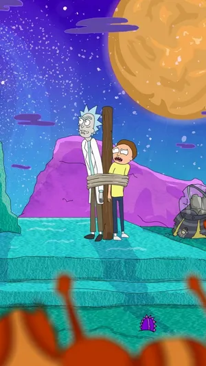 Rick And Morty Captured Iphone Wallpaper