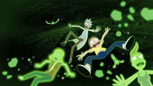 Rick And Morty Hd Computer Falling Down Wallpaper