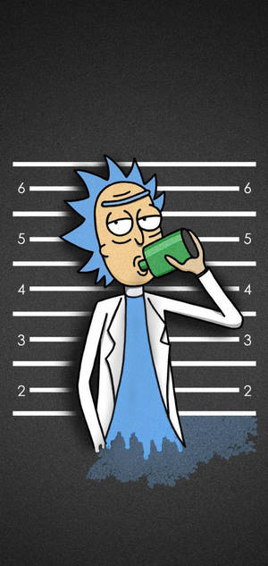 Rick Sanchez Drinking Liquor Wallpaper