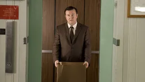 Ricky Gervais Smiling Radiantly Wallpaper