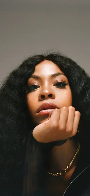 Rico Nasty In Front Of American Flag Mural Wallpaper