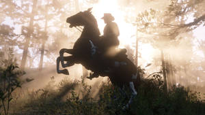 Ride Into Adventure On The Back Of The Beautiful Horse In Red Dead Redemption 2 Wallpaper