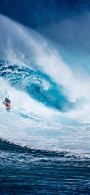Ride The Surf Wave With Iphone Wallpaper