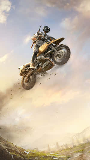 Riding On The Back Of A Motorcycle Into The Distance Wallpaper