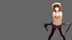 Riflewoman Anime Girl Hoodie Wallpaper