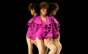 Rihanna Hd Purple Clothes Wallpaper