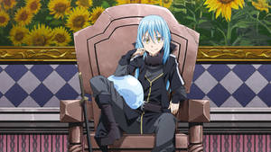 Rimuru Tempest At Throne Wallpaper