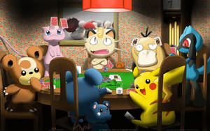 Riolu At Poker Table Wallpaper