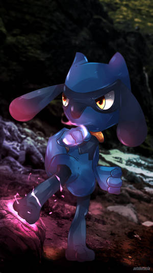 Riolu In Dark Cave Wallpaper