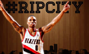 Rip City Basketball Player Pose Wallpaper