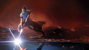 Rise Of Skywalker Rey Near Water Wallpaper