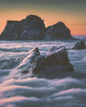 Rising Mountain Cloud Iphone Wallpaper