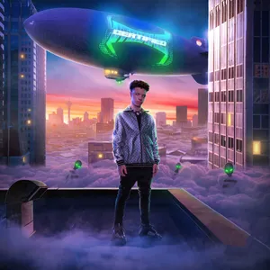 Rising Rap Star Lil Mosey Staying Focused In The Studio. Wallpaper