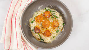 Risotto Scallop Cheese Wallpaper