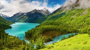 River Mountains Far View Photography Wallpaper